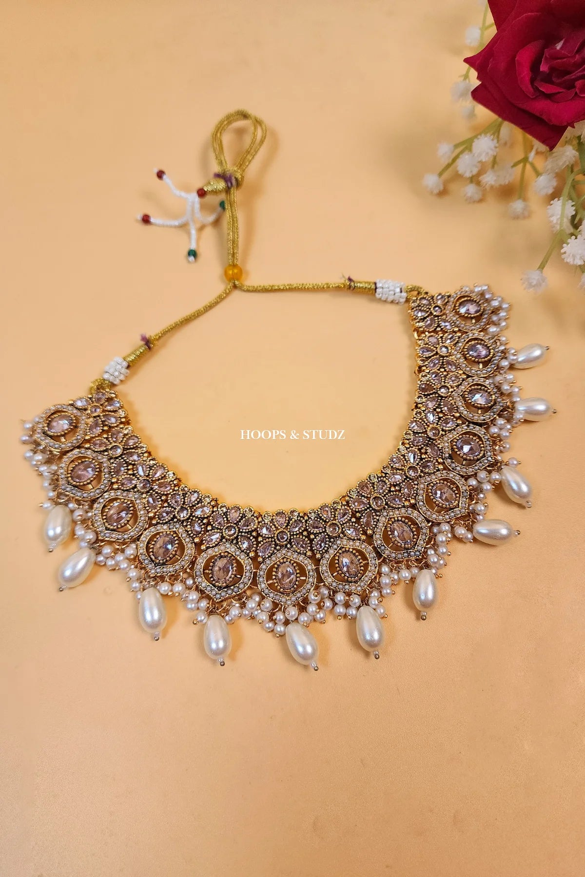 Damini Indian Polki Bridal Jewelry Set