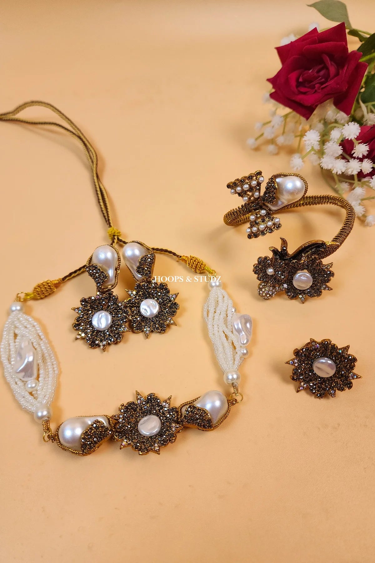 Kalpana MOP Jewelry Set with Karra