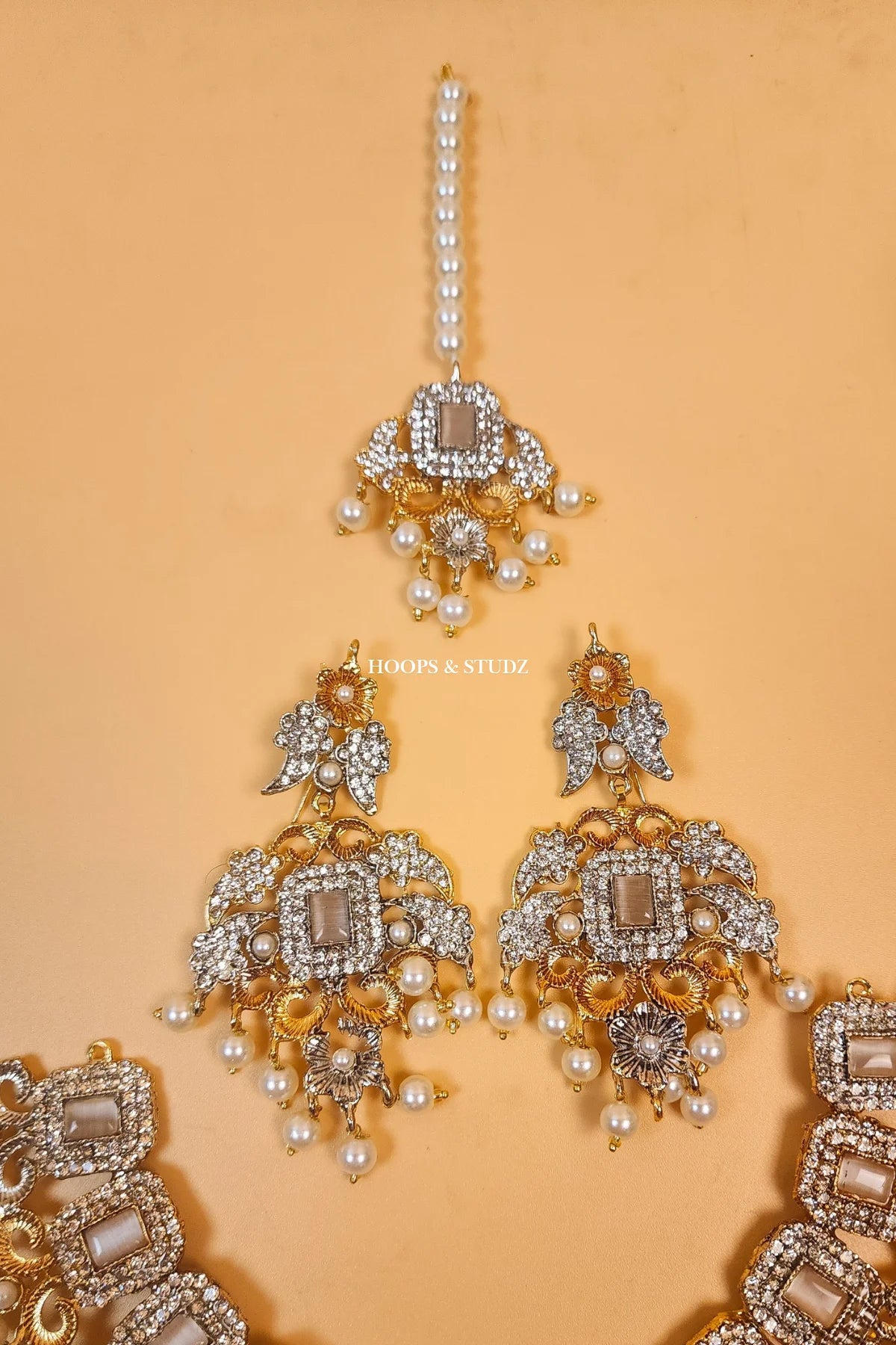 Laila Two toned Bridal Jewelry Set