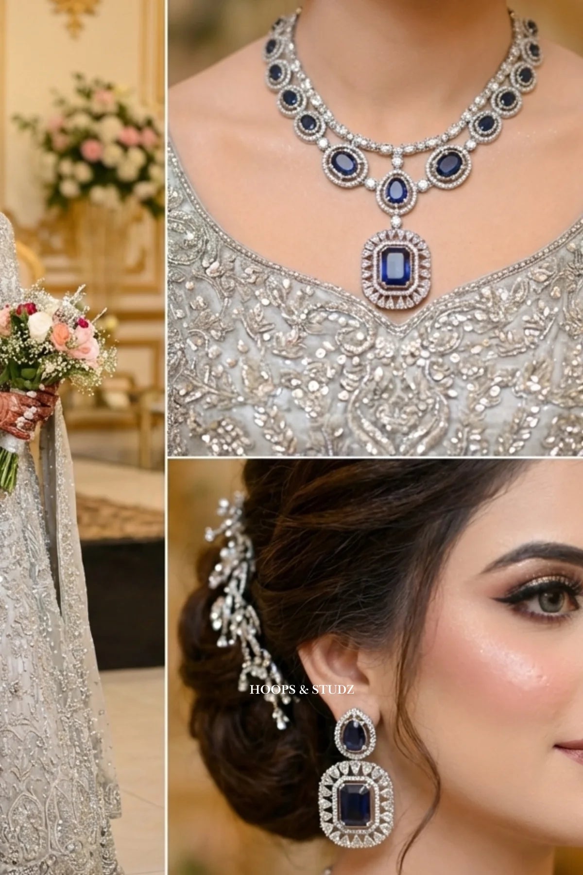 Reeq - Double Layered Zircon Jewellery Set