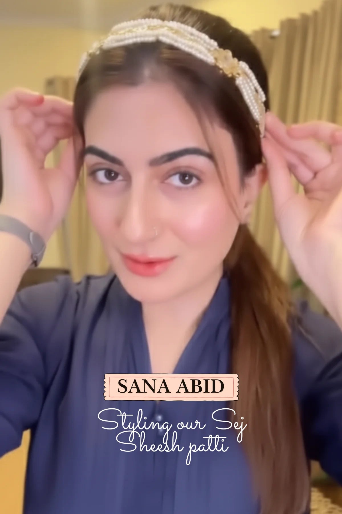 Sej Kundan Matha Patti - Hair Accessories