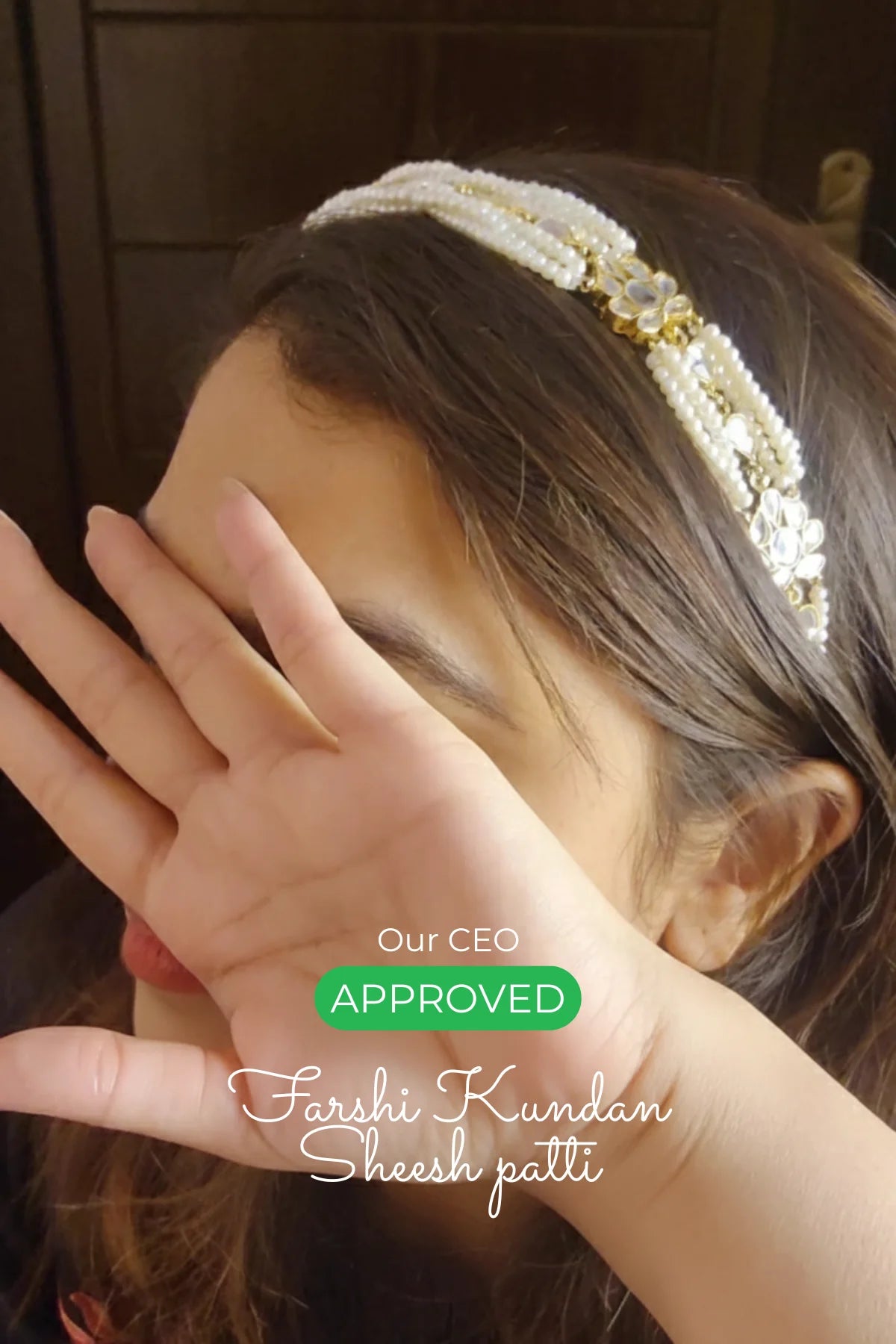 Sej Kundan Matha Patti - Hair Accessories