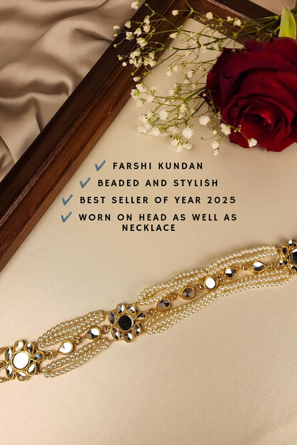 Sej Kundan Matha Patti - Hair Accessories