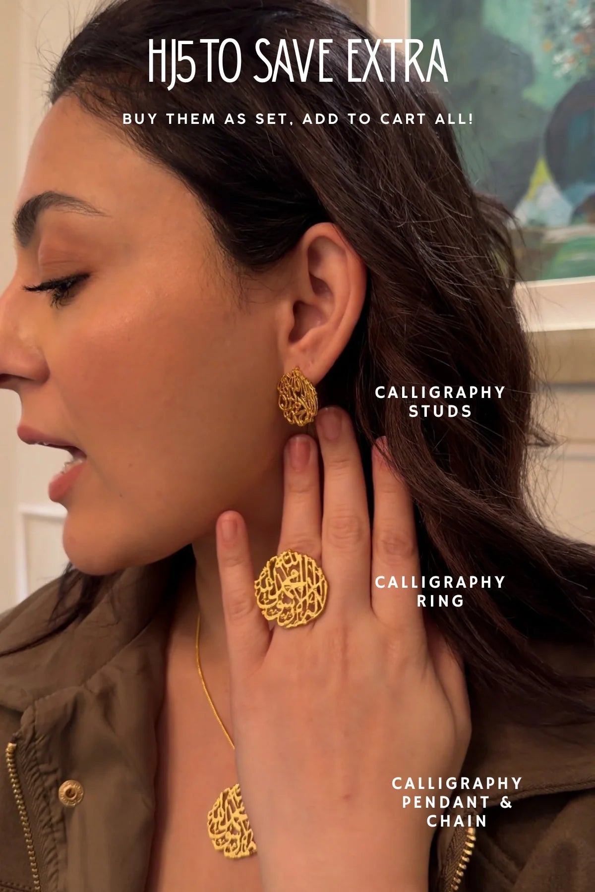Calligraphy Ear Studs