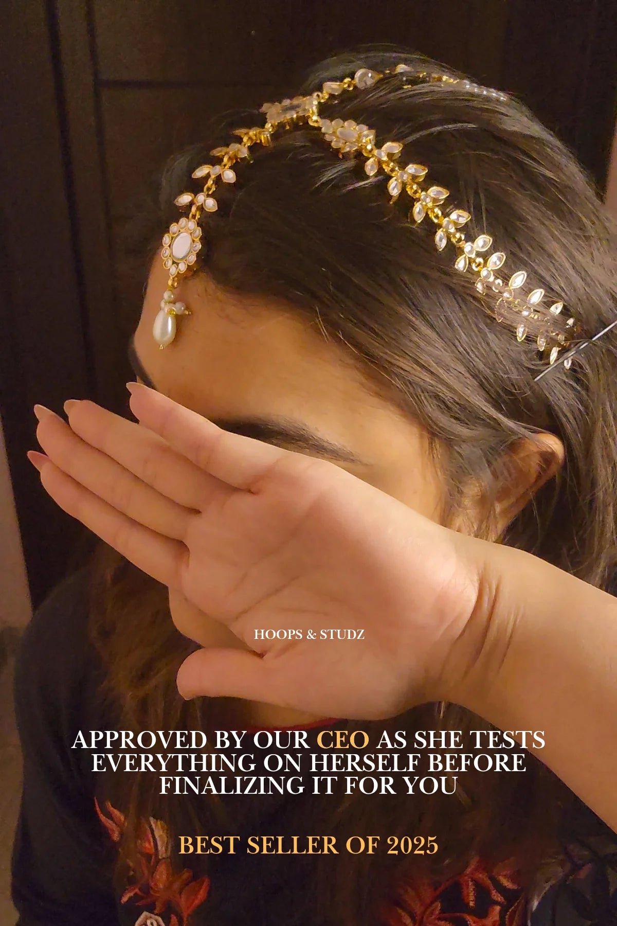 Nudrat Sheesh Patti/Teeka - Head Jewelry
