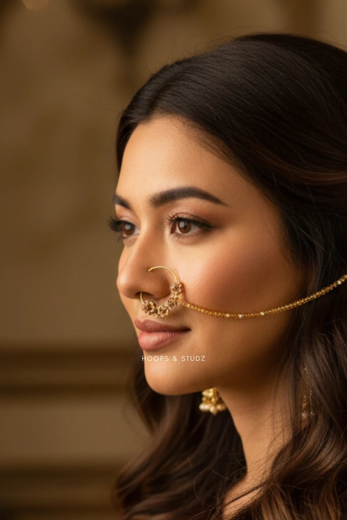 Aden Bridal Nath - Nose Ring (Non Pierced)