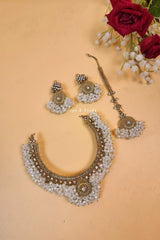 Noor Set in Gram Antique - Choker Set