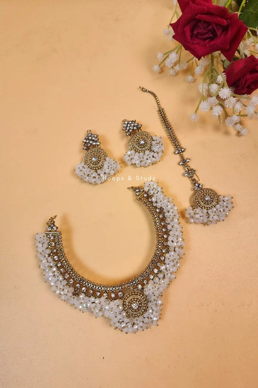 Noor Set in Gram Antique - Choker Set