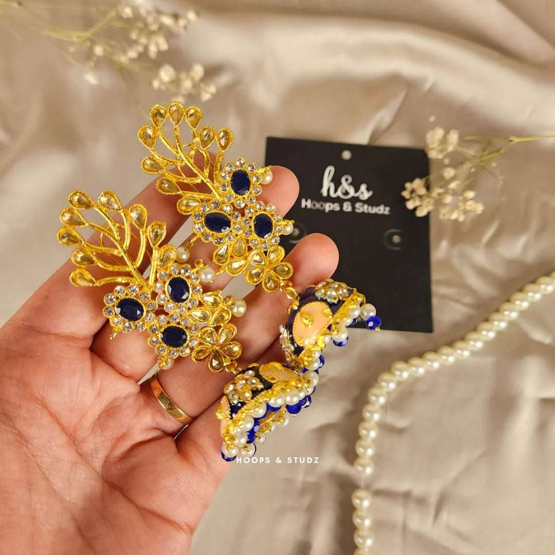 Ailaa Jhumky - Blue