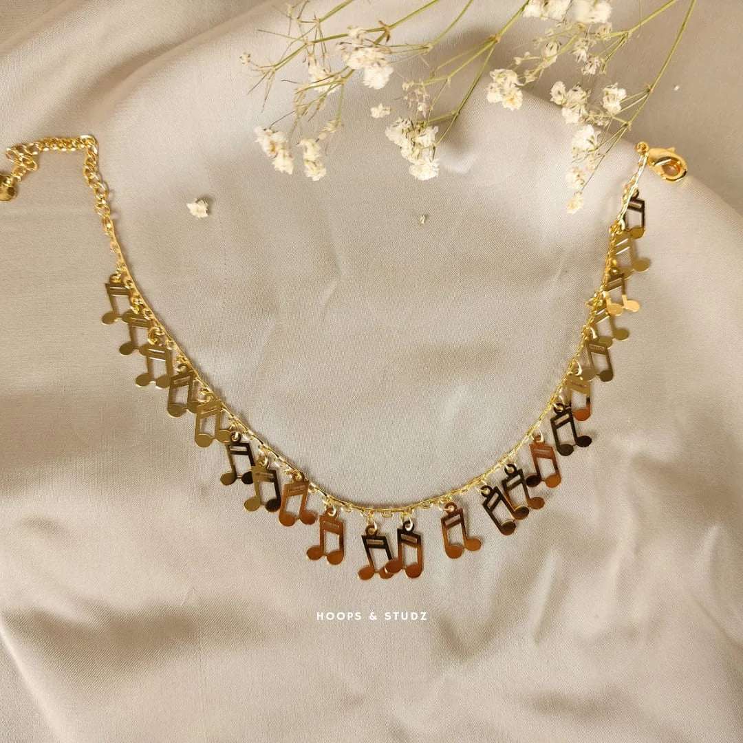 Lyrical Anklet Single - Golden