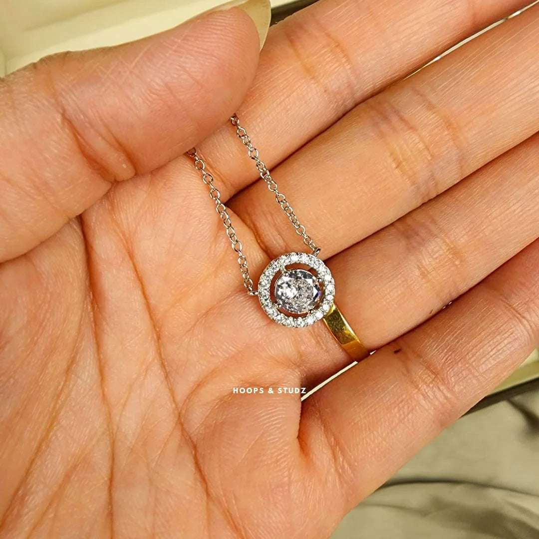 Zircon Crystal Pendant Necklace
