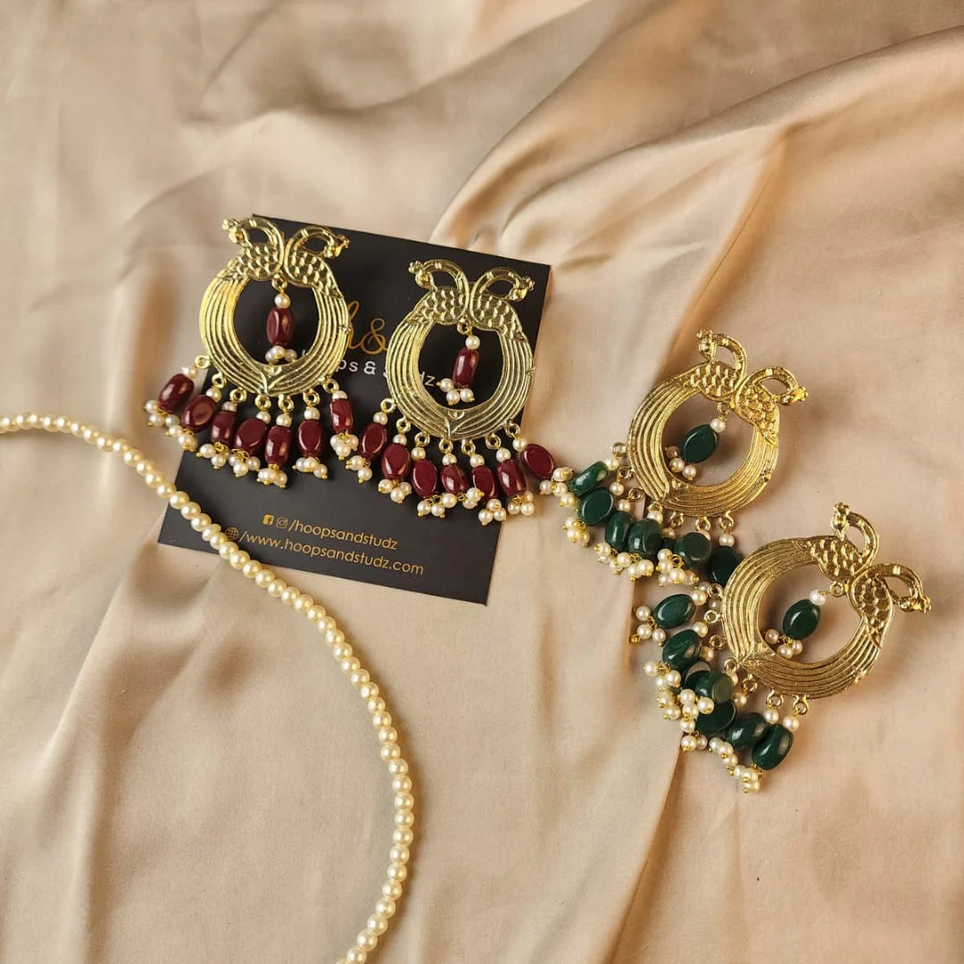 Helai Green Earrings