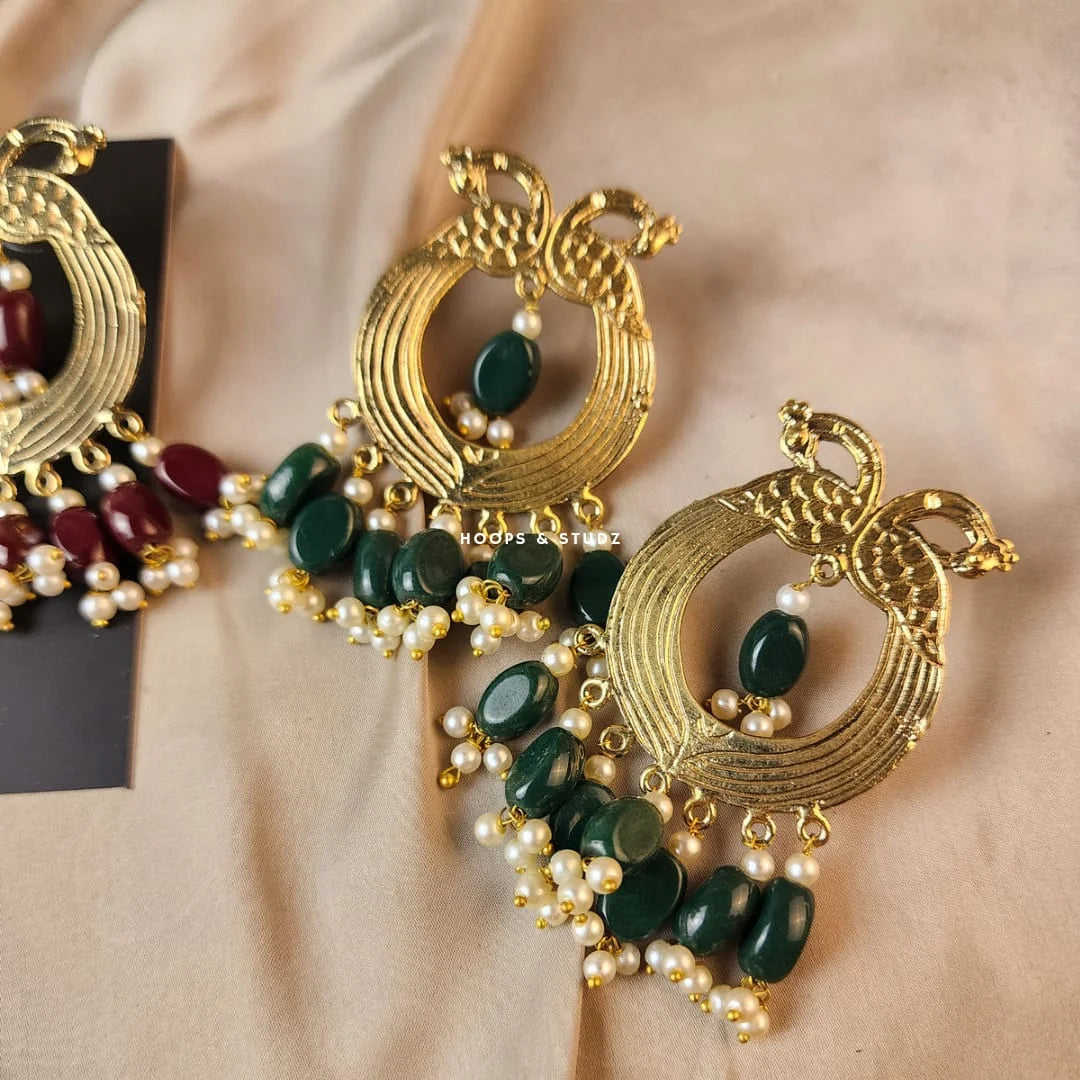 Helai Green Earrings