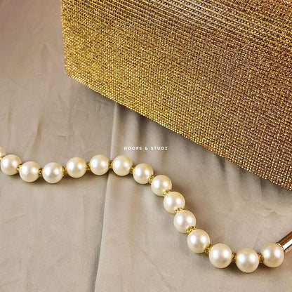 Nora Fancy clutch Bag - Golden