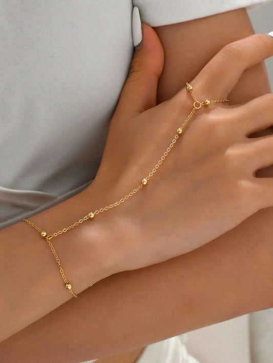 Hand Charm Bracelet - Gold Plated